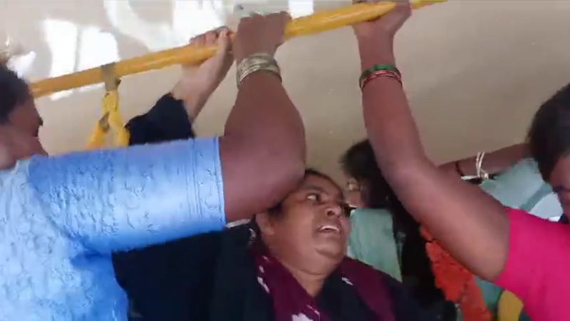Tumakuru Free Bus Effect Lady scream