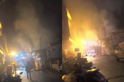 Illegally stored cylinders explode shop catches fire Badami
