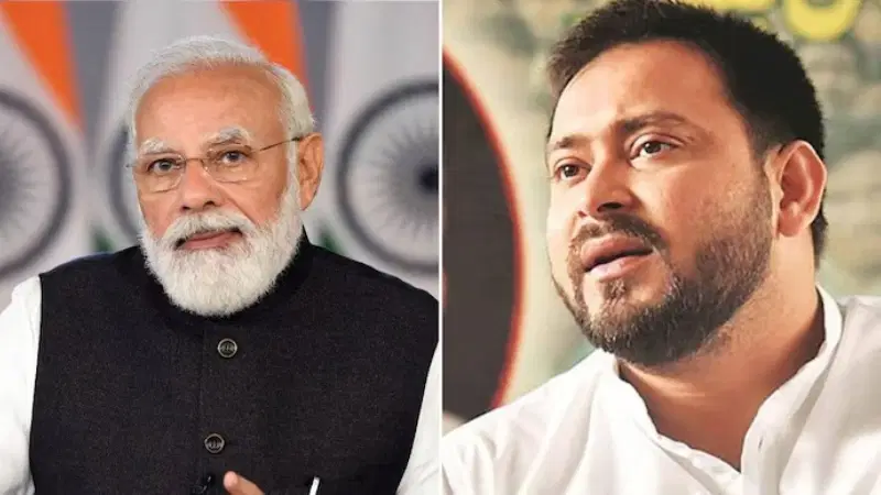 PM Modi and tejaswi yadav