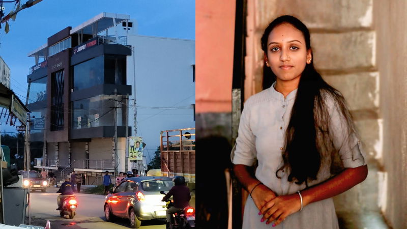 Young woman dies suspiciously after falling from three story building Kadabagere Nelamangala bengaluru 1