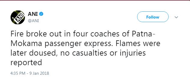 Railway fire