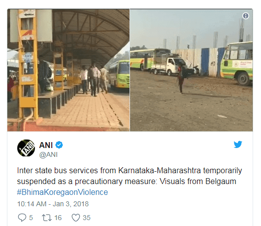 maharshtra bandh bus