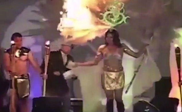 model costume fire