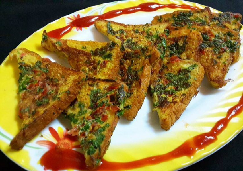 Masala Bread Toast Spicy French Toast