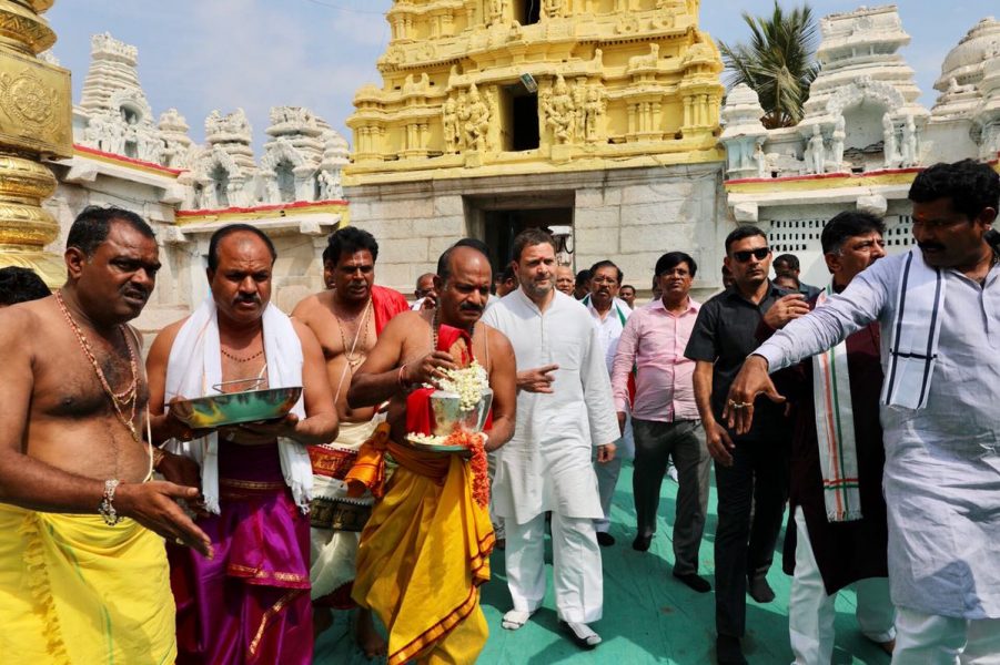 Rahul gandhi in karnataka 2 day 6