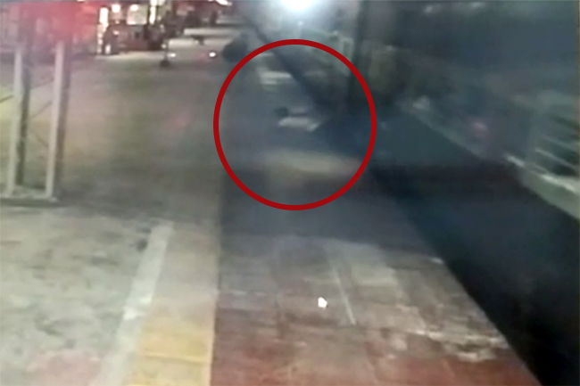 man falls train 1