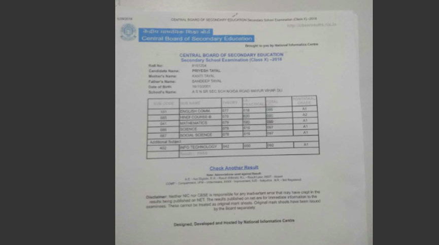 CBSE BOY MARKS