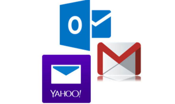 Gmail Hotmail and Yahoo