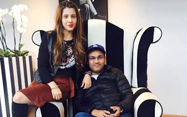 Virender Sehwag and Aarti Sehwag
