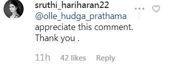 sruthi comment