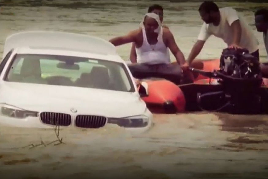 BMW in River