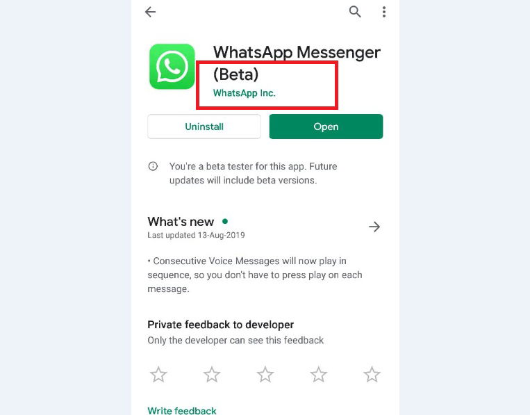 WhatsApp Beta APP 2