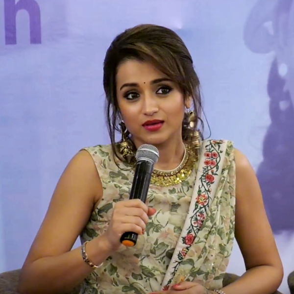 Trisha at World Childrens Day Press Meet