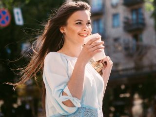 woman coffee