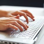 woman with a laptop