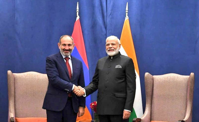 Armenian PM Nikol Pashinyan Modi 2