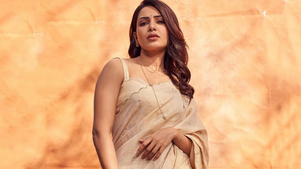 Samantha Akkineni in a beige silk sari 1366x768 1