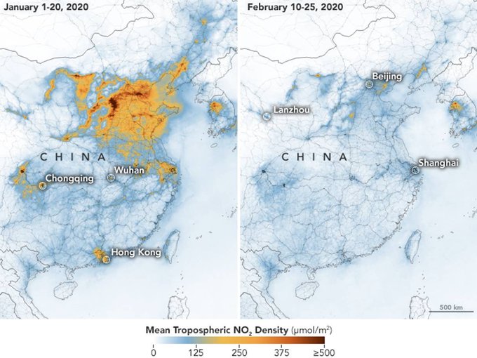 nasa china air pollution
