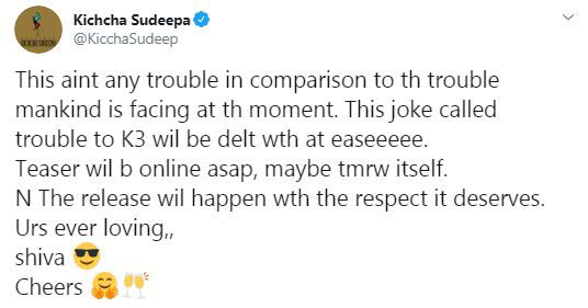 sudeep kotigobba tweet