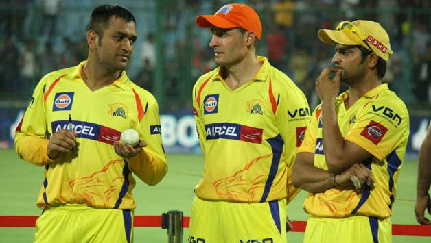 Mike Hussey MS Dhoni A
