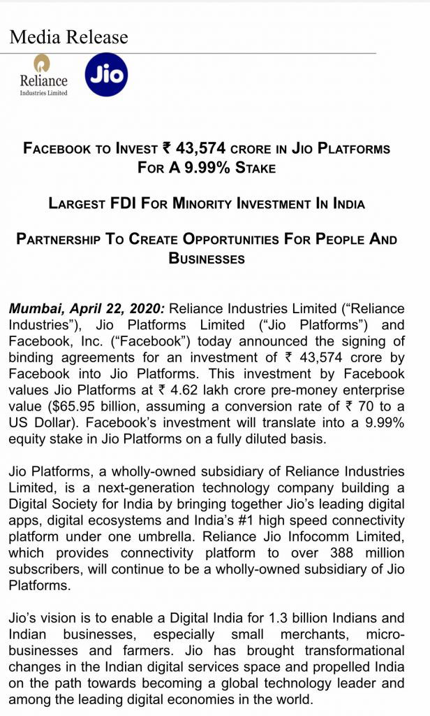 jio facebook