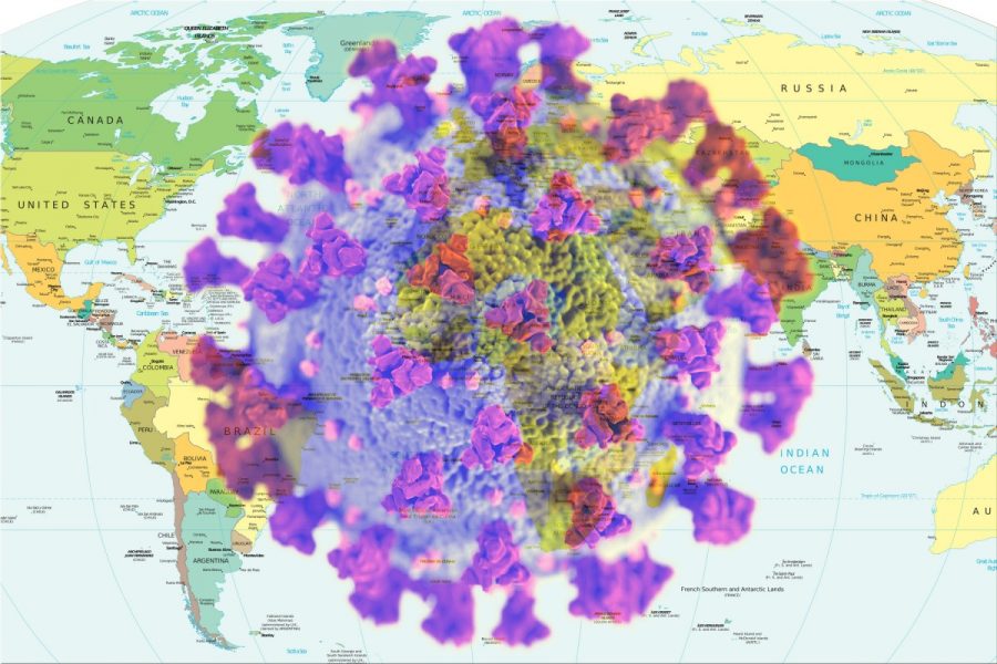 world map coronavirus graphic big