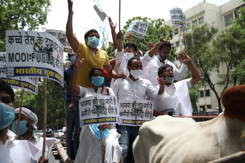 Congress Protest Petrol Hike 4