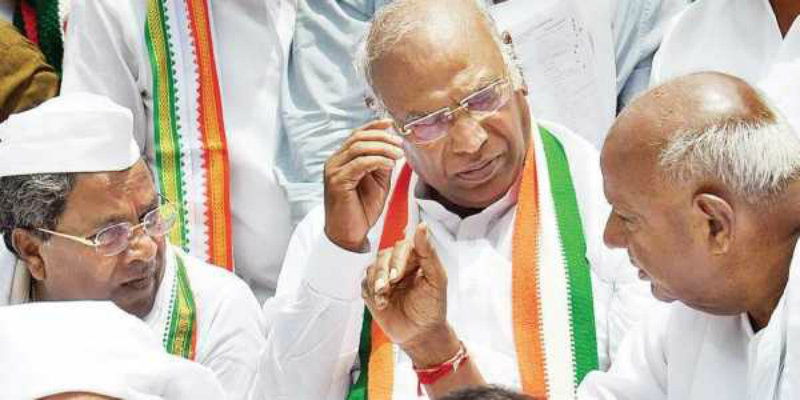 HD Deve Gowda Mallikarjun Kharge a