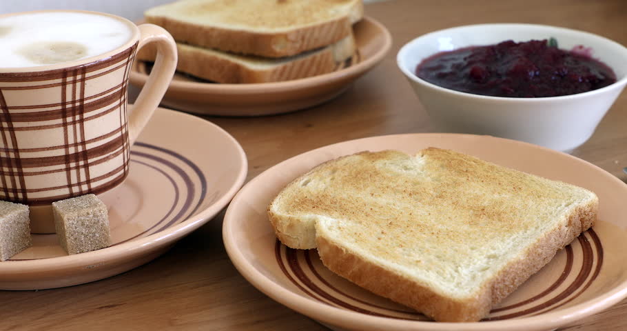 bread jam coffee