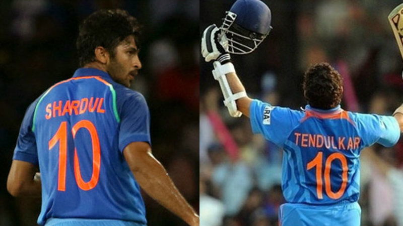 shardul thakur sachin jersey