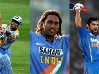 Sourav Ganguly MS Dhoni and Virat Kohli