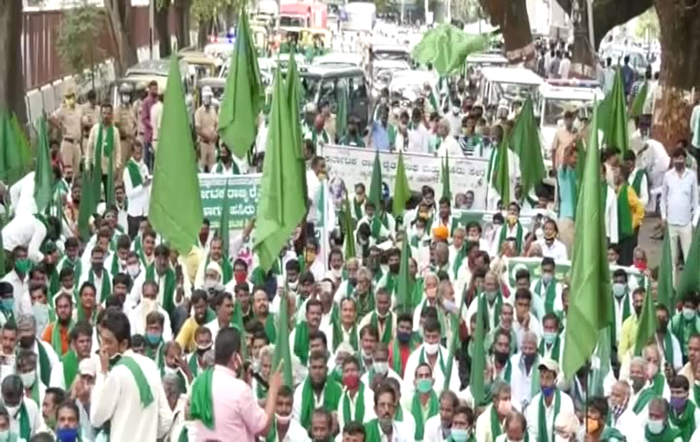 Bengaluru Farmers Protest 1