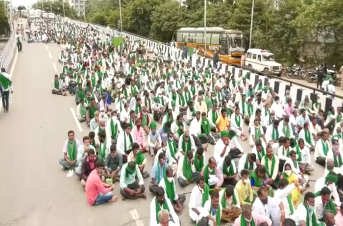 Bengaluru Farmers Protest 3