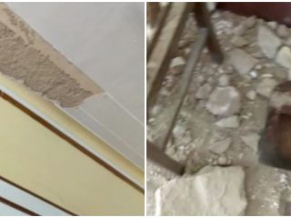 Mysuru Maharaja college roof collapse main