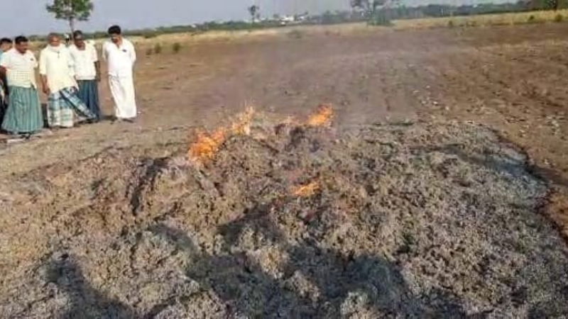 Vijayapura chickpeas fire