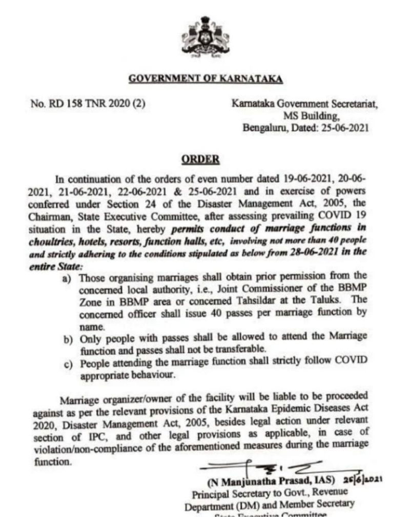 marriage corona karnataka medium