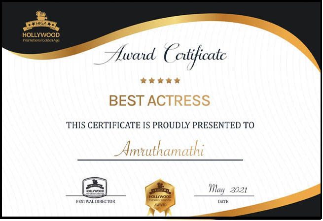 Hariprriya Hollywood Award medium