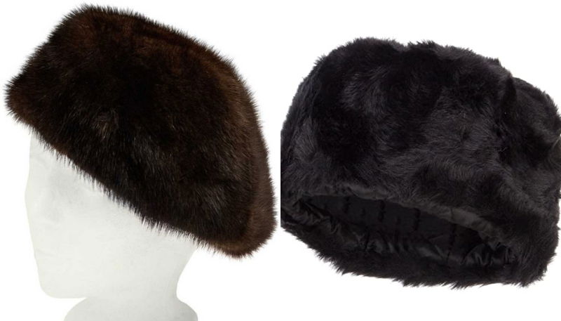 Fur Pill Box Hat