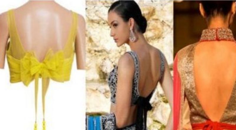 Bow Blouse Back Neck Designs