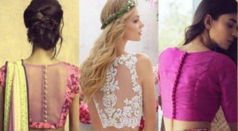 Button Blouse Neck Designs