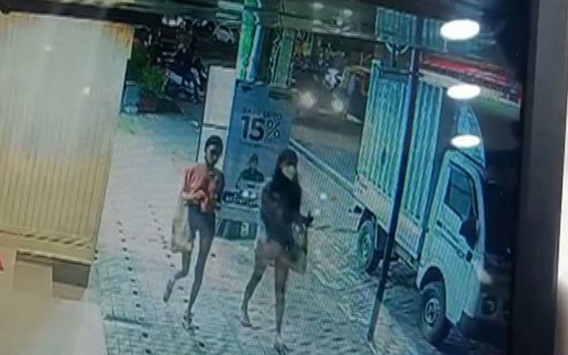 Ishita Bindu at liquor shop hours before accident CCTV Footage Bengaluru 1