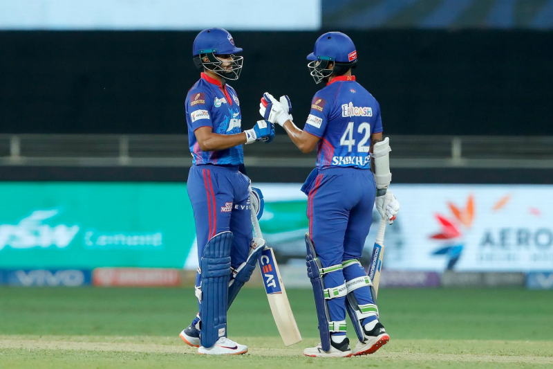 Shreyas Iyer of Delhi Capitals and Shikhar Dhawan
