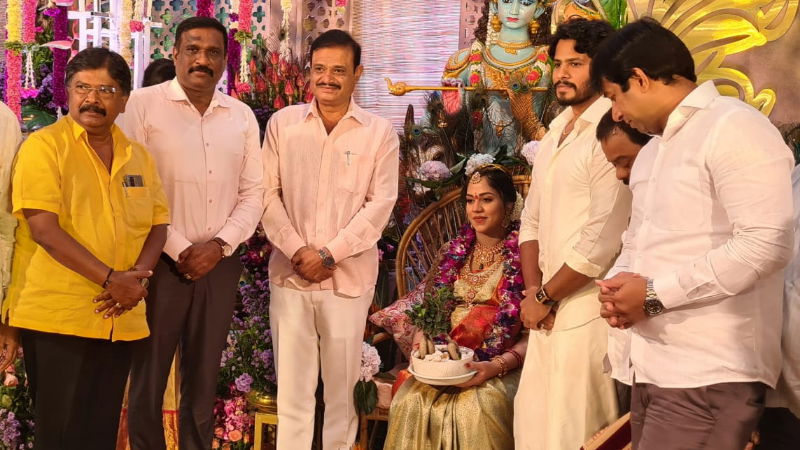 nikhil kumaraswamy Wife revathi baby shower ceremony Bengaluru