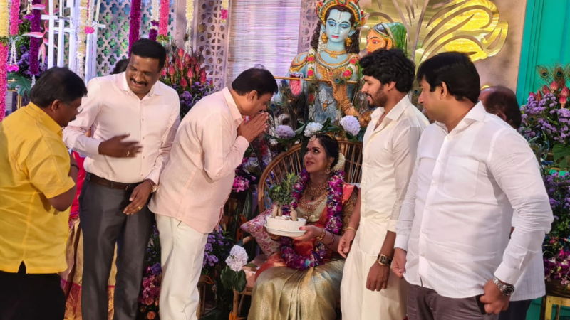 nikhil kumaraswamy Wife revathi baby shower ceremony Bengaluru