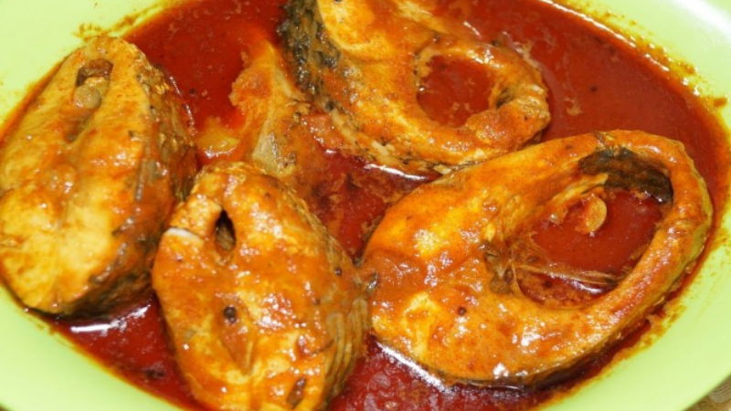 Sea bass fish sambar 1