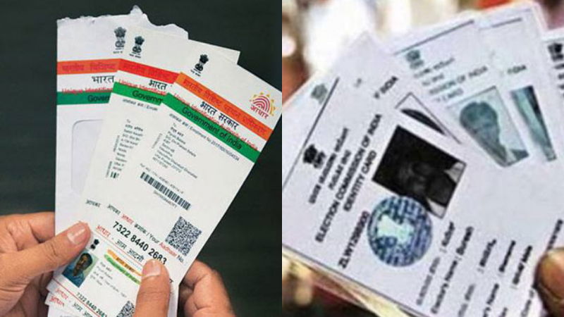 AADHAAR CARD AND VOTER ID