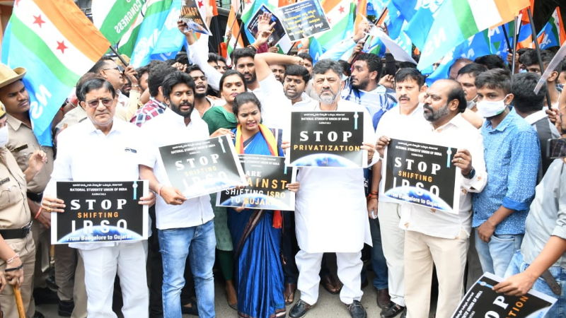 ISRO BENGALURU PROTEST 1