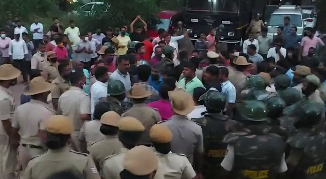 Uppinangady police station lathi charge PFI 1