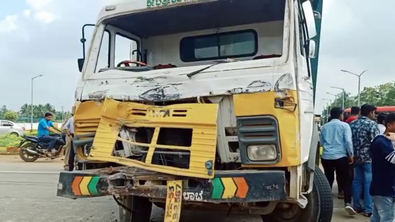 bus tipper accident.