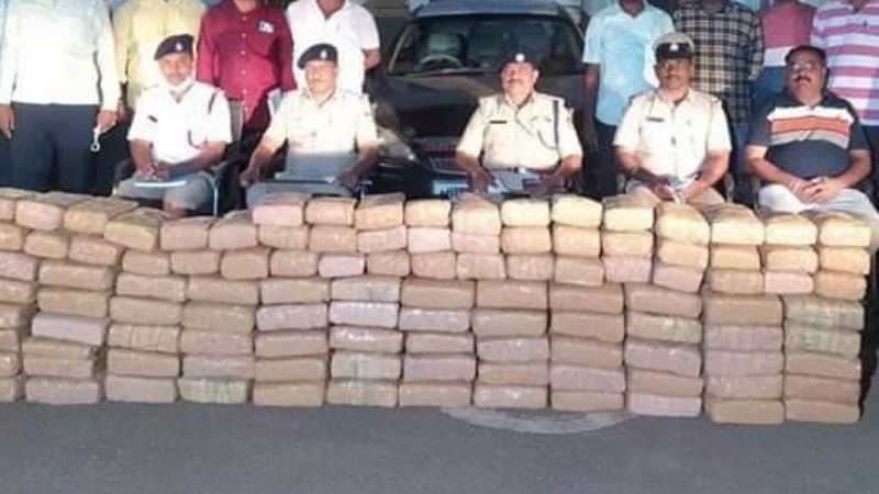 Cannabis seized Illegal shipping Bidar 1